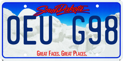 SD license plate 0EUG98