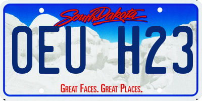 SD license plate 0EUH23