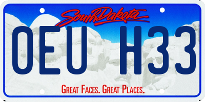 SD license plate 0EUH33
