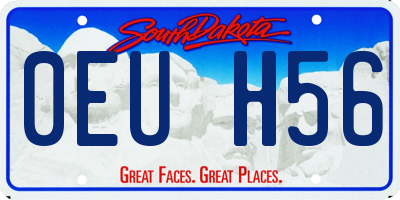 SD license plate 0EUH56