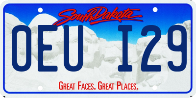 SD license plate 0EUI29