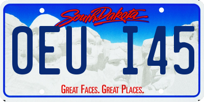 SD license plate 0EUI45