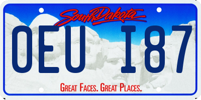 SD license plate 0EUI87