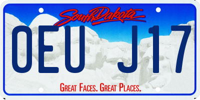 SD license plate 0EUJ17