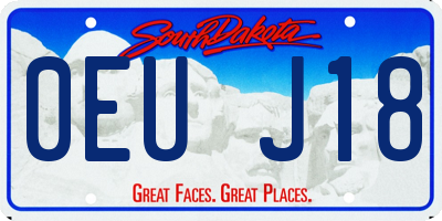 SD license plate 0EUJ18