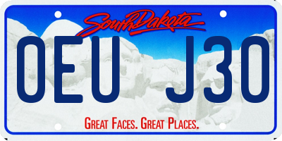 SD license plate 0EUJ30