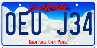 SD license plate 0EUJ34