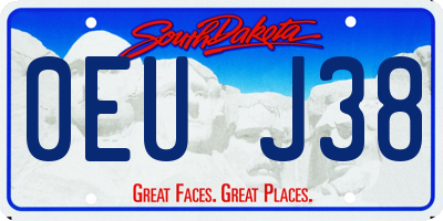 SD license plate 0EUJ38