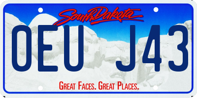 SD license plate 0EUJ43