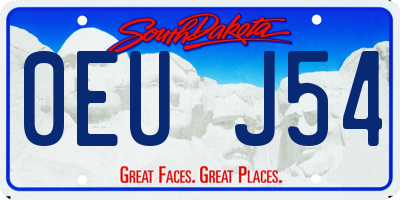 SD license plate 0EUJ54