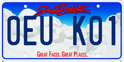 SD license plate 0EUK01