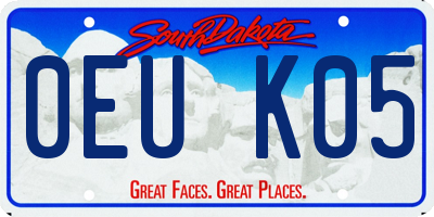 SD license plate 0EUK05
