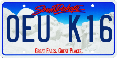SD license plate 0EUK16