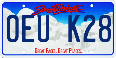 SD license plate 0EUK28