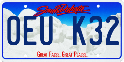 SD license plate 0EUK32
