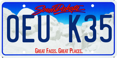 SD license plate 0EUK35