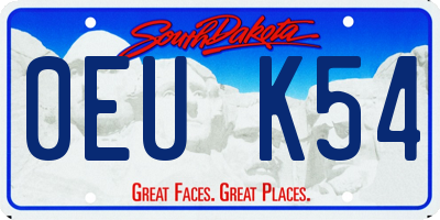 SD license plate 0EUK54
