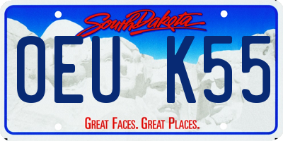 SD license plate 0EUK55