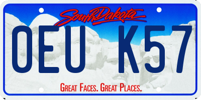 SD license plate 0EUK57