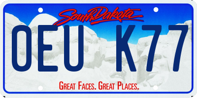 SD license plate 0EUK77