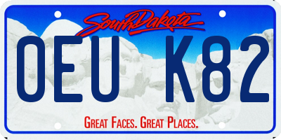 SD license plate 0EUK82