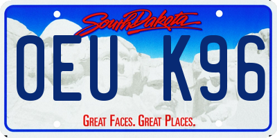 SD license plate 0EUK96