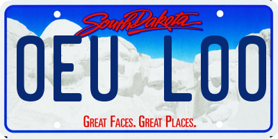 SD license plate 0EUL00