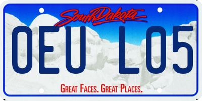 SD license plate 0EUL05
