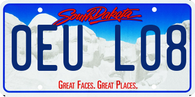 SD license plate 0EUL08