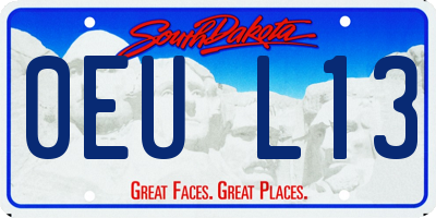 SD license plate 0EUL13