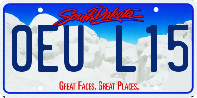 SD license plate 0EUL15