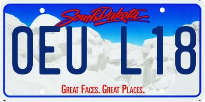 SD license plate 0EUL18