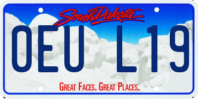 SD license plate 0EUL19