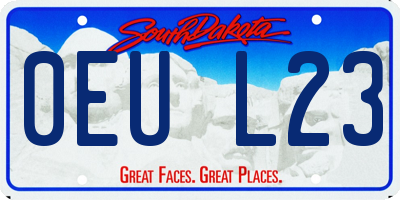 SD license plate 0EUL23