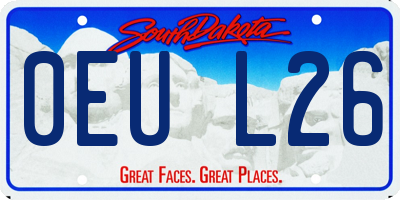 SD license plate 0EUL26
