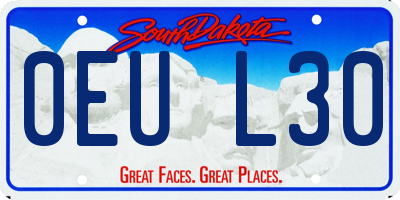 SD license plate 0EUL30