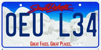 SD license plate 0EUL34