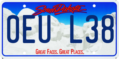 SD license plate 0EUL38