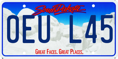 SD license plate 0EUL45