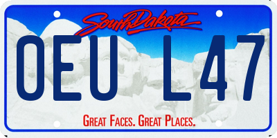 SD license plate 0EUL47