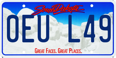 SD license plate 0EUL49