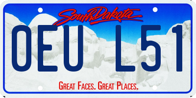 SD license plate 0EUL51