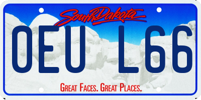SD license plate 0EUL66