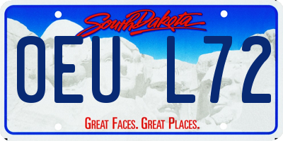 SD license plate 0EUL72