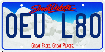 SD license plate 0EUL80