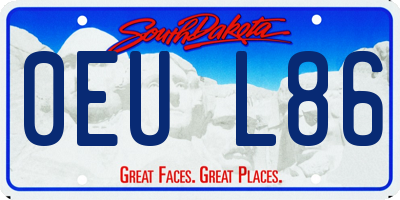 SD license plate 0EUL86