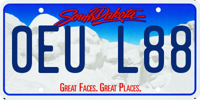 SD license plate 0EUL88