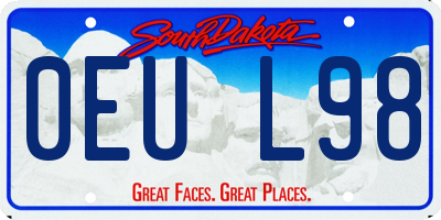 SD license plate 0EUL98