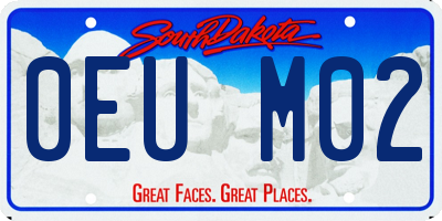 SD license plate 0EUM02