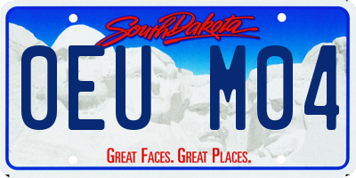 SD license plate 0EUM04